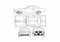Blueprint Ford Mustang Coupe 1967 A4 Photo Print