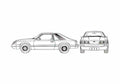 Blueprint Ford Mustang Coupe 1986 A4 Photo Print