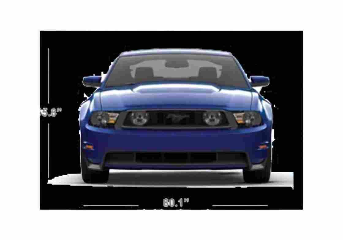 Blueprint Ford Mustang Coupe 2011 A4 Photo Print