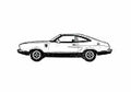 Blueprint Ford Mustang II Cobra Coupe 1976 A4 Photo Print