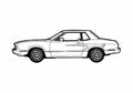 Blueprint Ford Mustang II Coupe 1974 A4 Photo Print