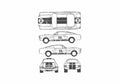 Blueprint Ford Mustang Shelby GT350 Coupe 1965 A4 Photo Print