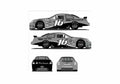 Blueprint Ford Nascar Coupe 2006 A4 Photo Print