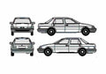 Blueprint Ford Orion Sedan 1992 A4 Photo Print