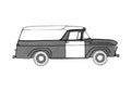 Blueprint Ford Panel Delivery Van 1958 A4 Photo Print
