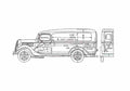 Blueprint Ford Panel Van 1937 A4 Photo Print