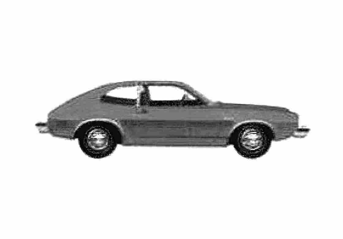 Blueprint Ford Pinto Coupe 1975 A4 Photo Print