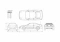 Blueprint Ford Probe Coupe 1993 A4 Photo Print
