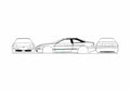 Blueprint Ford Probe Coupe 1994 A4 Photo Print