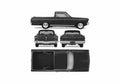Blueprint Ford Ranchero Pick up 1971 A4 Photo Print