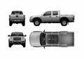 Blueprint Ford Ranger Double Cab Pick up 2007 A4 Photo Print