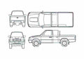 Blueprint Ford Ranger Pick up 2001 A4 Photo Print