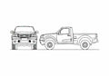 Blueprint Ford Ranger Single Cabine Brazil) Pick up 2011 A4 Photo Print
