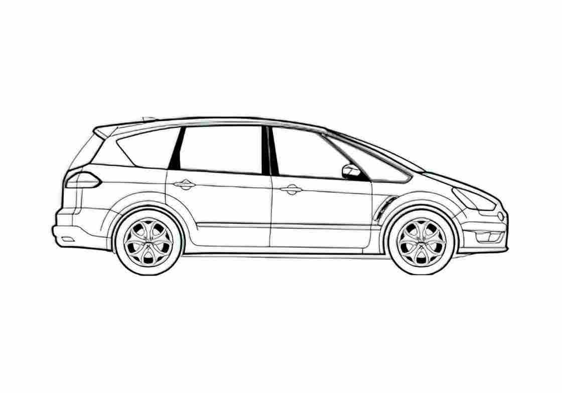 Blueprint Ford S Max Sedan 2008 A4 Photo Print