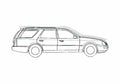 Blueprint Ford Scorpio Estate Wagon 1994 A4 Photo Print