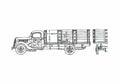 Blueprint Ford Srake Truck 1937 A4 Photo Print