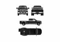 Blueprint Ford Super Duty Crew Cab Pick up 2007 A4 Photo Print