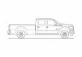 Blueprint Ford Super Duty Crew Cab Pick up 2010 A4 Photo Print