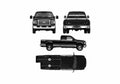 Blueprint Ford Super Duty Super Cab Pick up 2007 A4 Photo Print