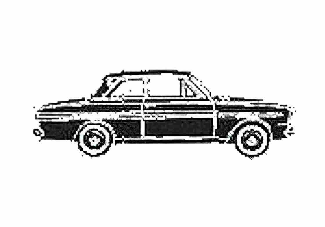Blueprint Ford Taunus 12M P4) Sedan 1964 A4 Photo Print
