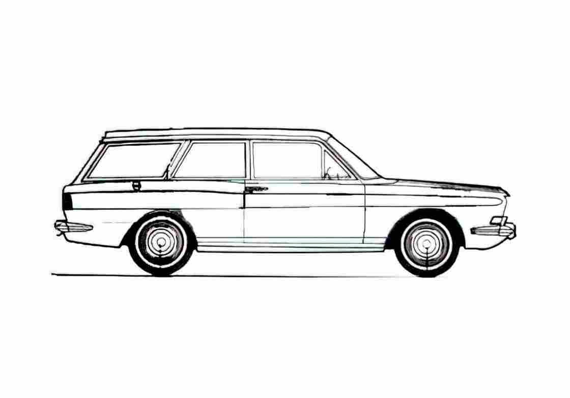 Blueprint Ford Taunus 15M Turnier 2 door Wagon 1967 A4 Photo Print