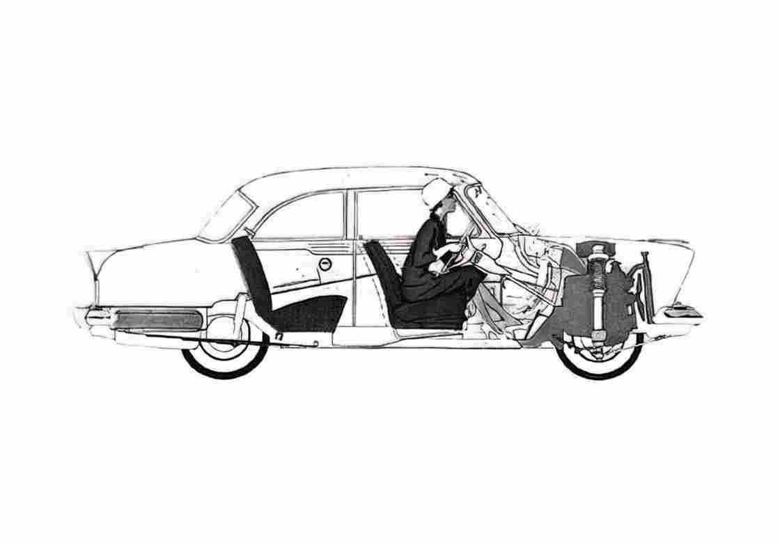 Blueprint Ford Taunus 17M P2) Sedan 1957 A4 Photo Print