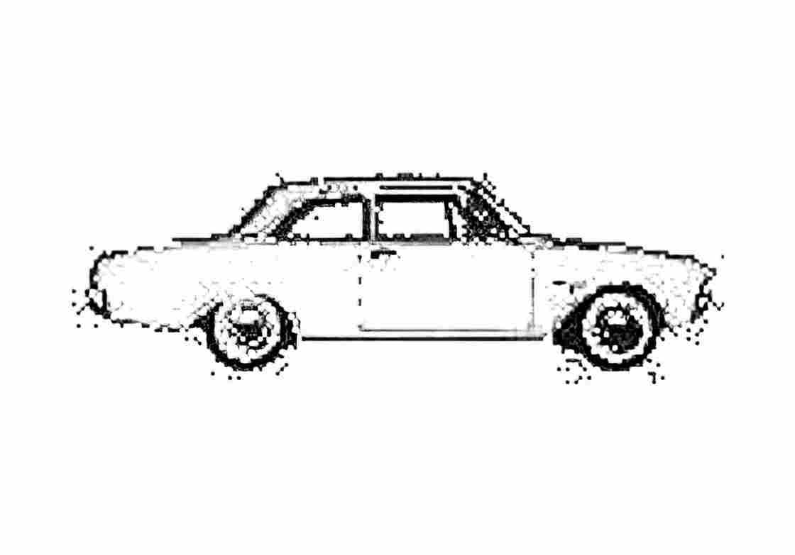 Blueprint Ford Taunus 17M P3) Sedan 1964 A4 Photo Print