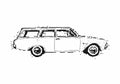 Blueprint Ford Taunus 17M P3) Turnier Wagon 1964 A4 Photo Print