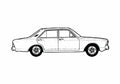 Blueprint Ford Taunus 17M P7B) RS Sedan 1969 A4 Photo Print