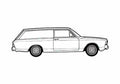 Blueprint Ford Taunus 17M P7) Van 1967 A4 Photo Print