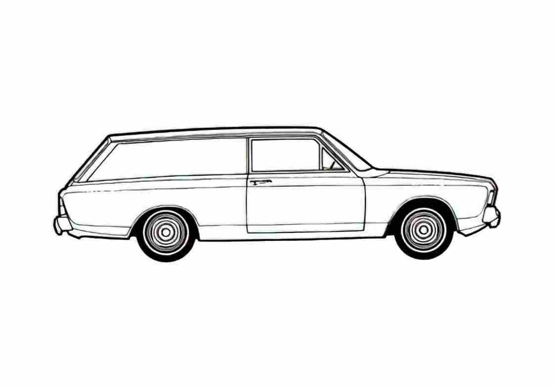 Blueprint Ford Taunus 17M P7) Van 1967 A4 Photo Print