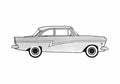 Blueprint Ford Taunus 17M Sedan 1957 A4 Photo Print