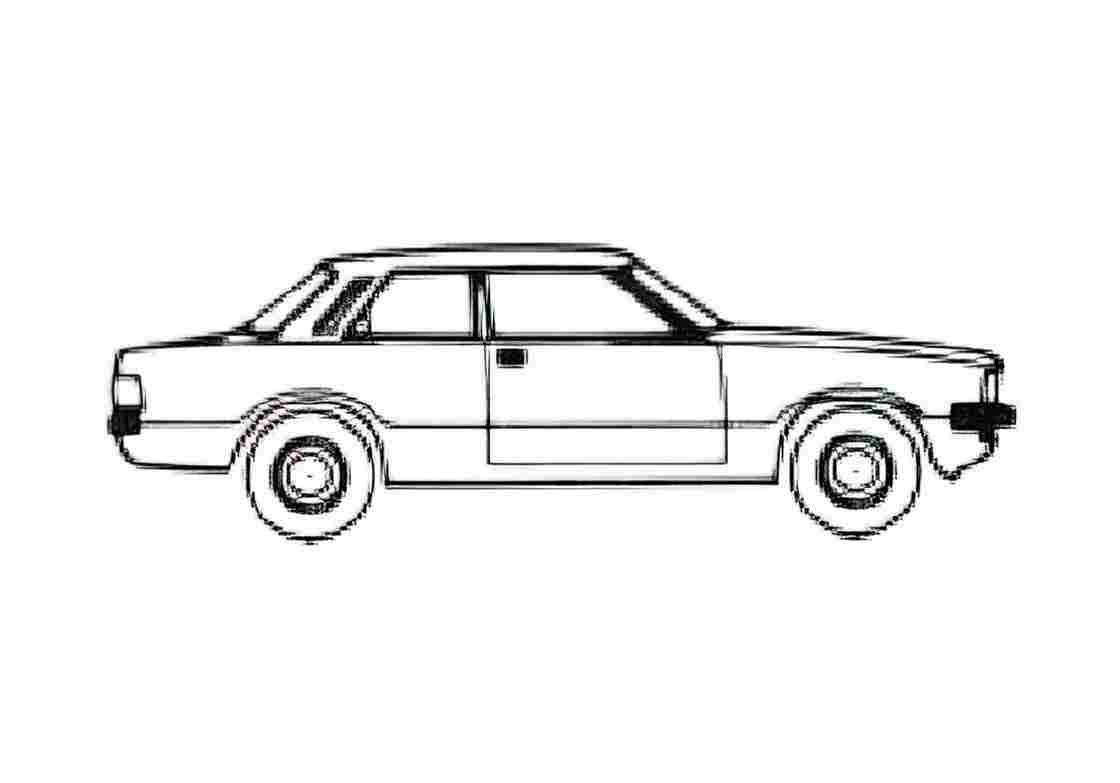 Blueprint Ford Taunus 2 door Sedan 1978 A4 Photo Print