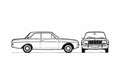 Blueprint Ford Taunus 20M P5) 2 door Sedan 1966 A4 Photo Print
