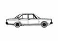 Blueprint Ford Taunus 20M P7A) Sedan 1971 A4 Photo Print
