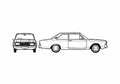Blueprint Ford Taunus 20M P7B) 2 door Sedan 1970 A4 Photo Print