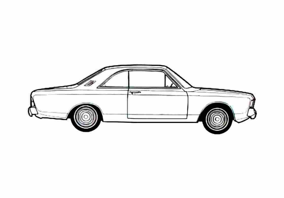 Blueprint Ford Taunus 20M P7B) Coupe 1969 A4 Photo Print