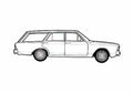 Blueprint Ford Taunus 20M P7B) Turnier Wagon 1969 A4 Photo Print