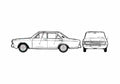 Blueprint Ford Taunus 26M P7A) Sedan 1969 A4 Photo Print