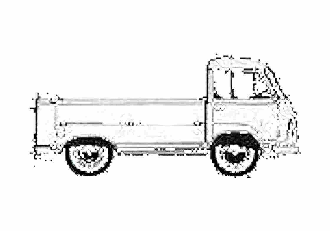 Blueprint Ford Taunus Commercial Pick up 1964 A4 Photo Print