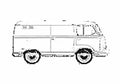 Blueprint Ford Taunus Commercial Van 1964 A4 Photo Print