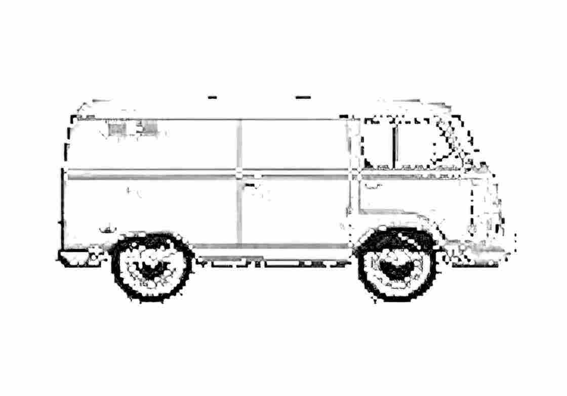 Blueprint Ford Taunus Commercial Van 1964 A4 Photo Print
