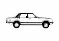 Blueprint Ford Taunus Ghia Sedan 1978 A4 Photo Print