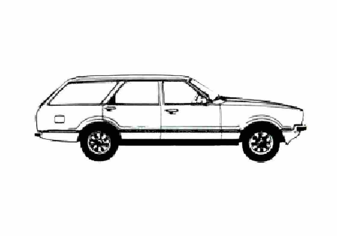 Blueprint Ford Taunus Kombi GL Wagon 1978 A4 Photo Print