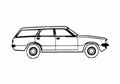 Blueprint Ford Taunus Kombi Wagon 1978 A4 Photo Print