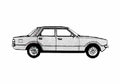 Blueprint Ford Taunus L Sedan 1978 A4 Photo Print