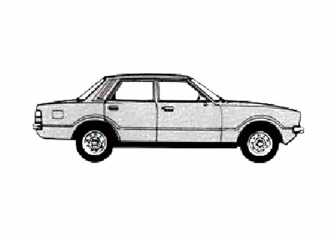 Blueprint Ford Taunus L Sedan 1978 A4 Photo Print