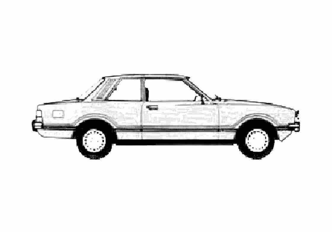 Blueprint Ford Taunus S 2 door Sedan 1978 A4 Photo Print