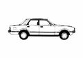 Blueprint Ford Taunus S Sedan 1978 A4 Photo Print