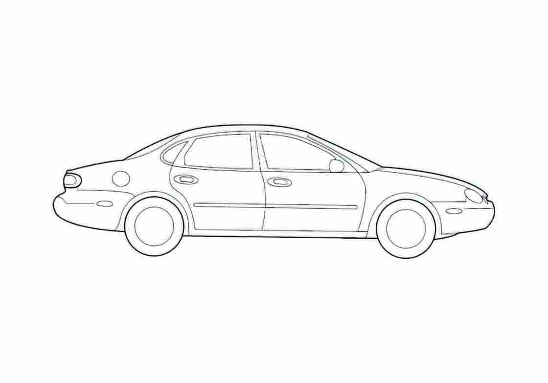 Blueprint Ford Taunus Sedan 2003 A4 Photo Print
